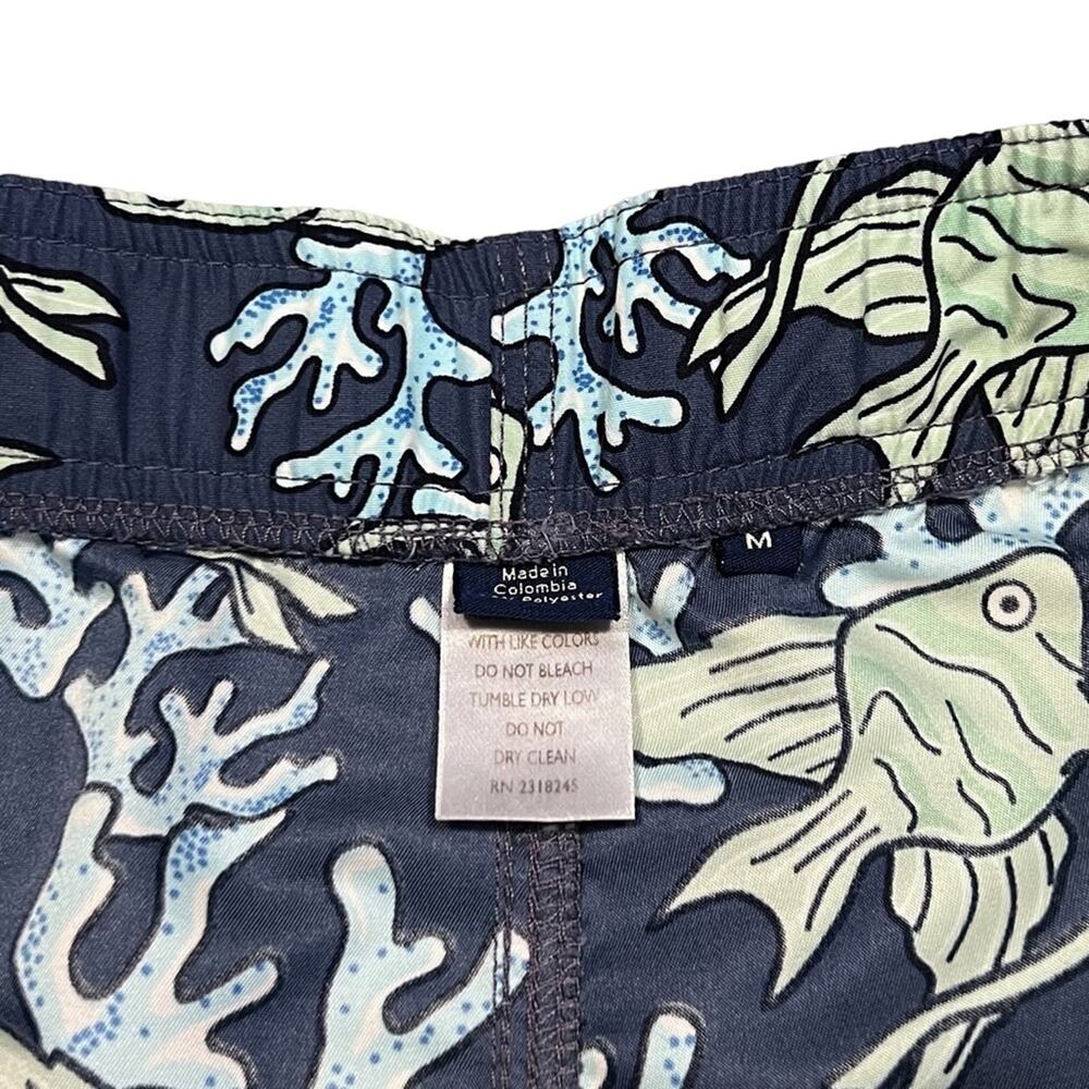 Vineyard Vines Coral Angel Fish Tropical Print 7” Board Shorts Trunks Mens MED - Picture 6 of 6